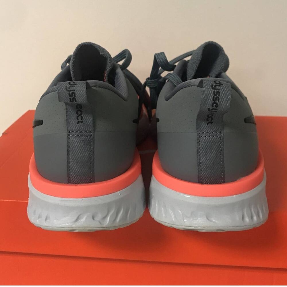 Nike Women’s Sz 6.5 Odyssey React 2 Flyknit Running Shoes, Grey / Mango - Picture 5 of 8